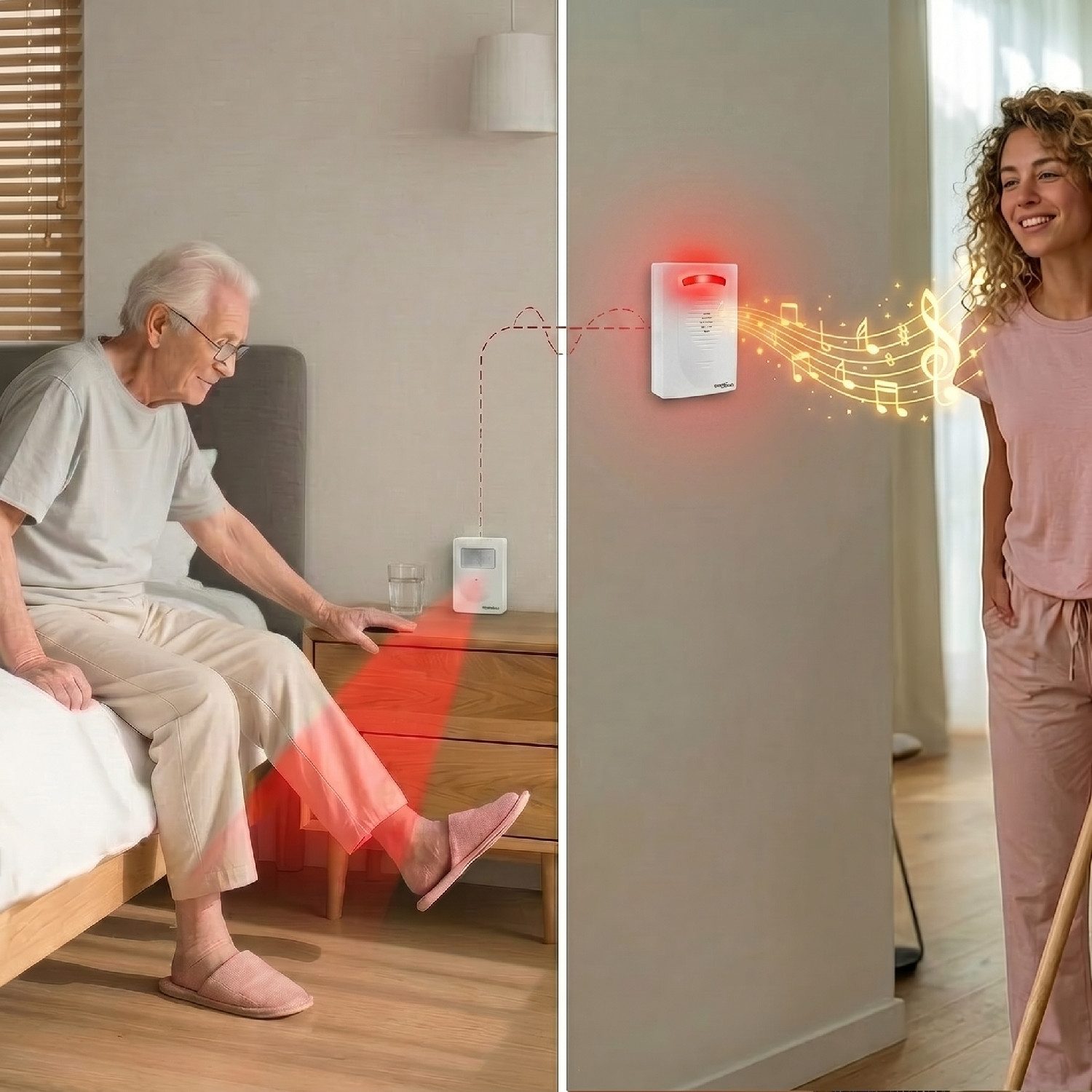 GreenBlue GB3400 Funksignal IP44 Wireless Mini Alarm Alarmanlage (Funk Alarmanlage Bewegungsmelder) – Bild 3 von 5