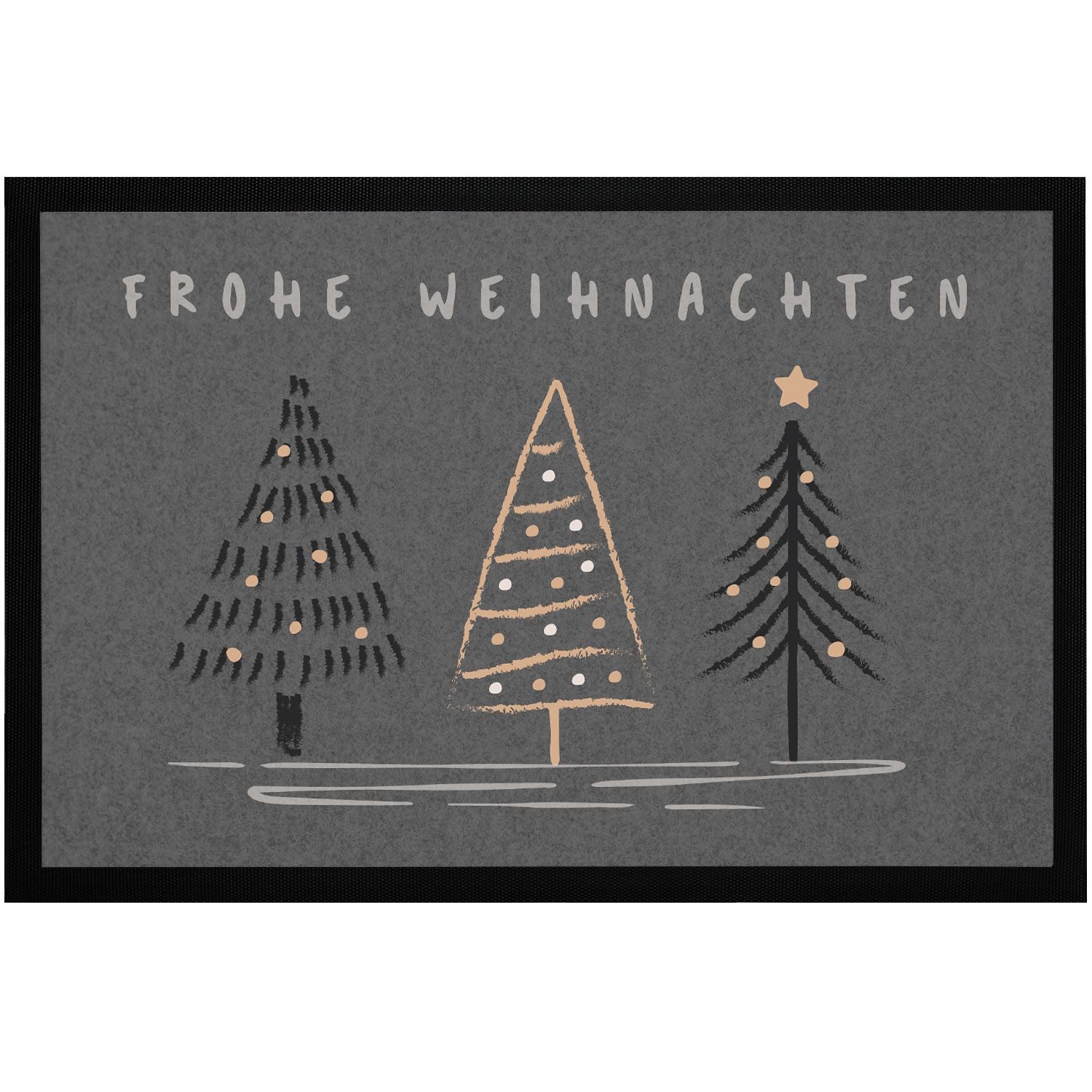 MoonWorks Fußmatte Fußmatte Frohe Weihnachten Spruch XMAS Design Türmatte Weihnachtsdeko, rechteckig