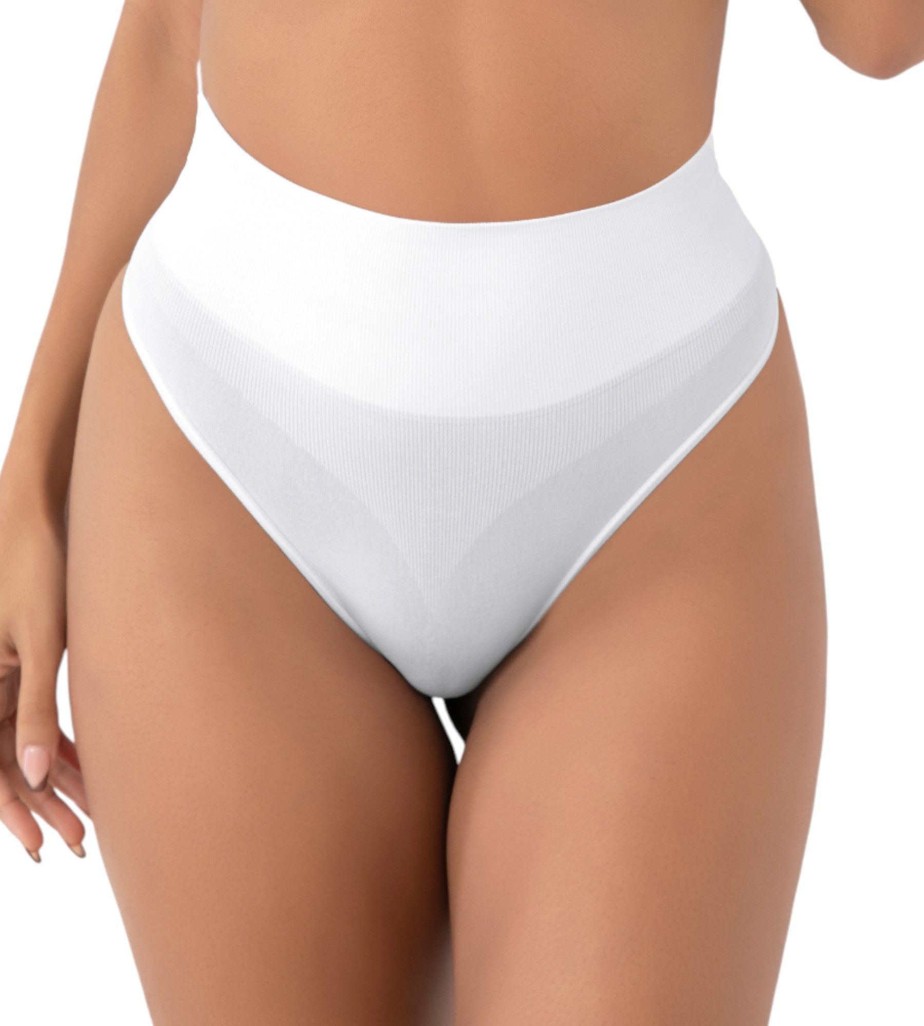 Formangel Miederslip formender High-Waist String mit Shaping-Bauchbund nahtlos & rutschfest (1-St) Bauchformung, nicht sichtbar unter Kleidung, String-Schnitt
