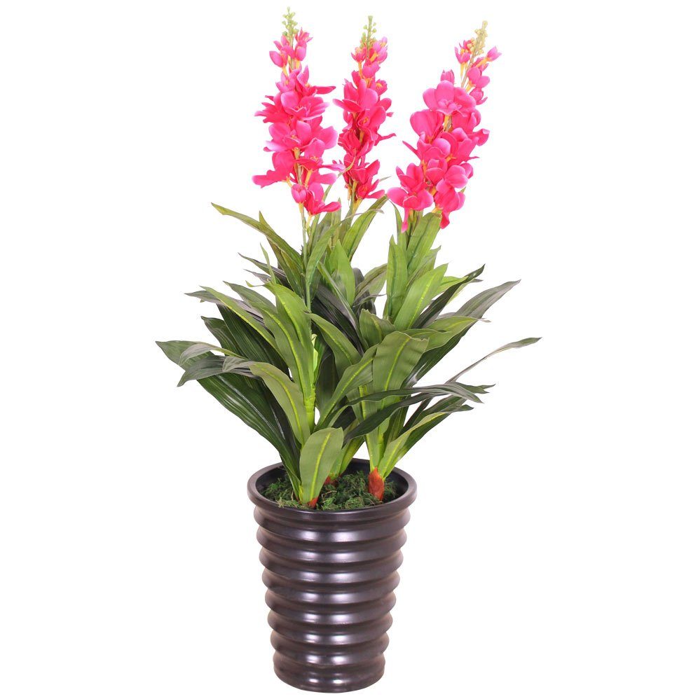 Kunstblume Levkoje Matthiola Kunstpflanze Künstliche Pflanze mit Blüten 100cm, Decovego, Höhe 100 cm