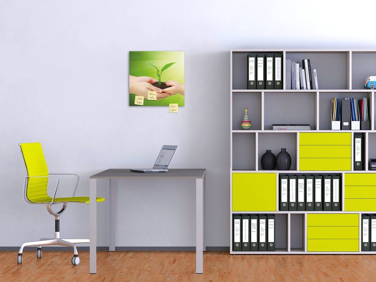 Wallario Memoboard Eine zarte Pflanze - von Hand zu Hand