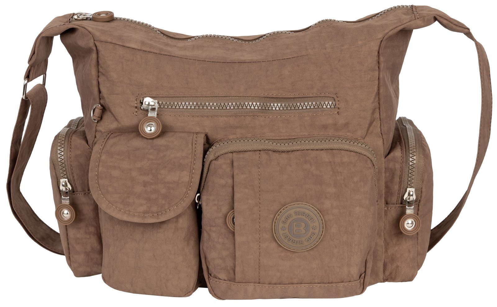 BAG STREET Umhängetasche Damentasche Umhängetasche Handtasche Schultertasche Schwarz Braun, als Schultertasche, Umhängetasche tragbar