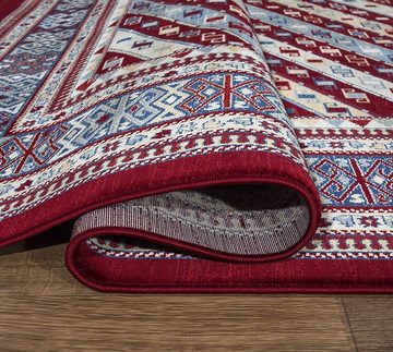 Orientteppich SHIRAZ 3794A, TEPPIA, rechteckig, Höhe: 8 mm, Wohnzimmerteppich in Rot I Hochwertiger Teppich