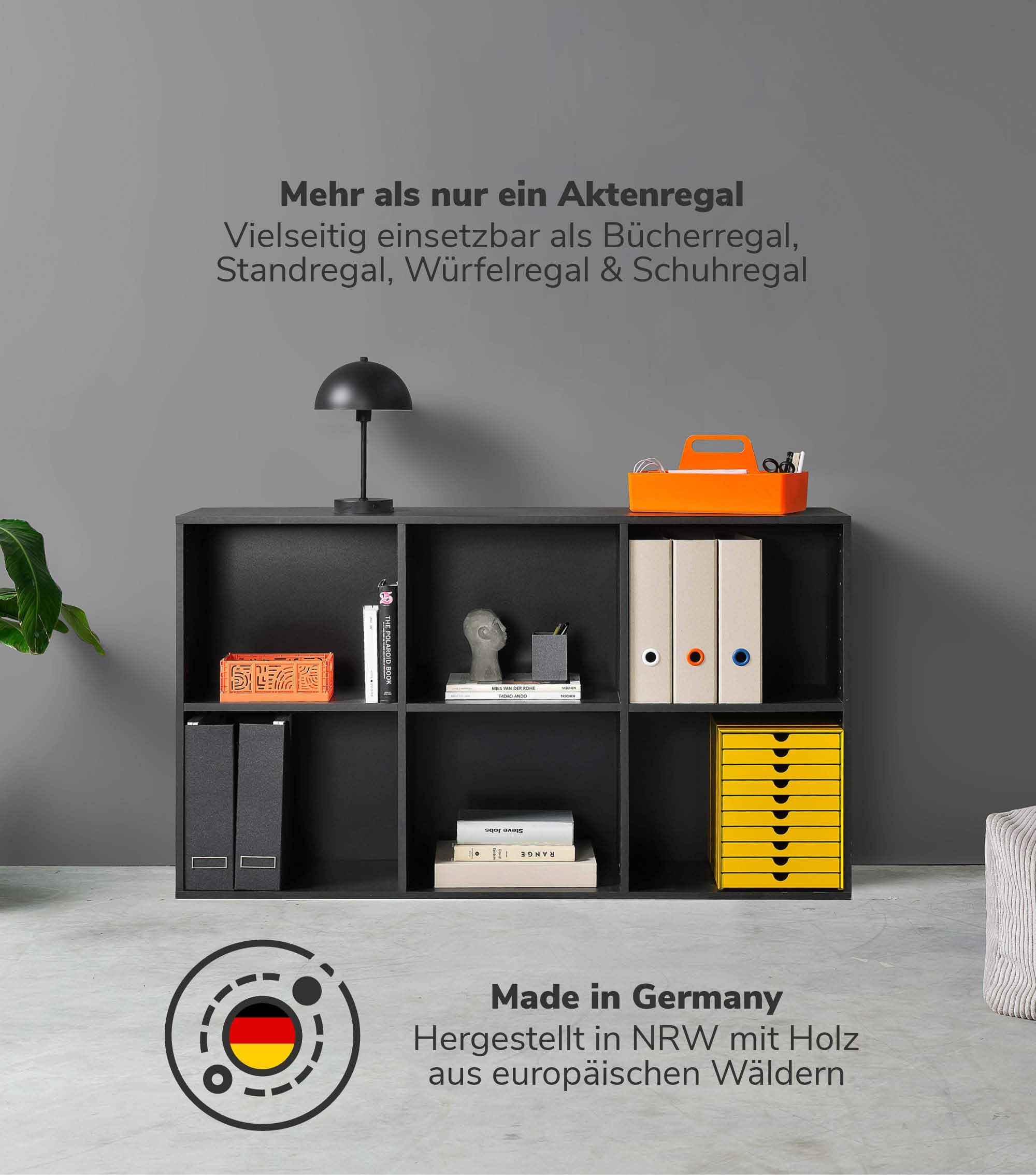 mokebo Aktenregal Der Verstauer, 6 Fächer, günstig online kaufen