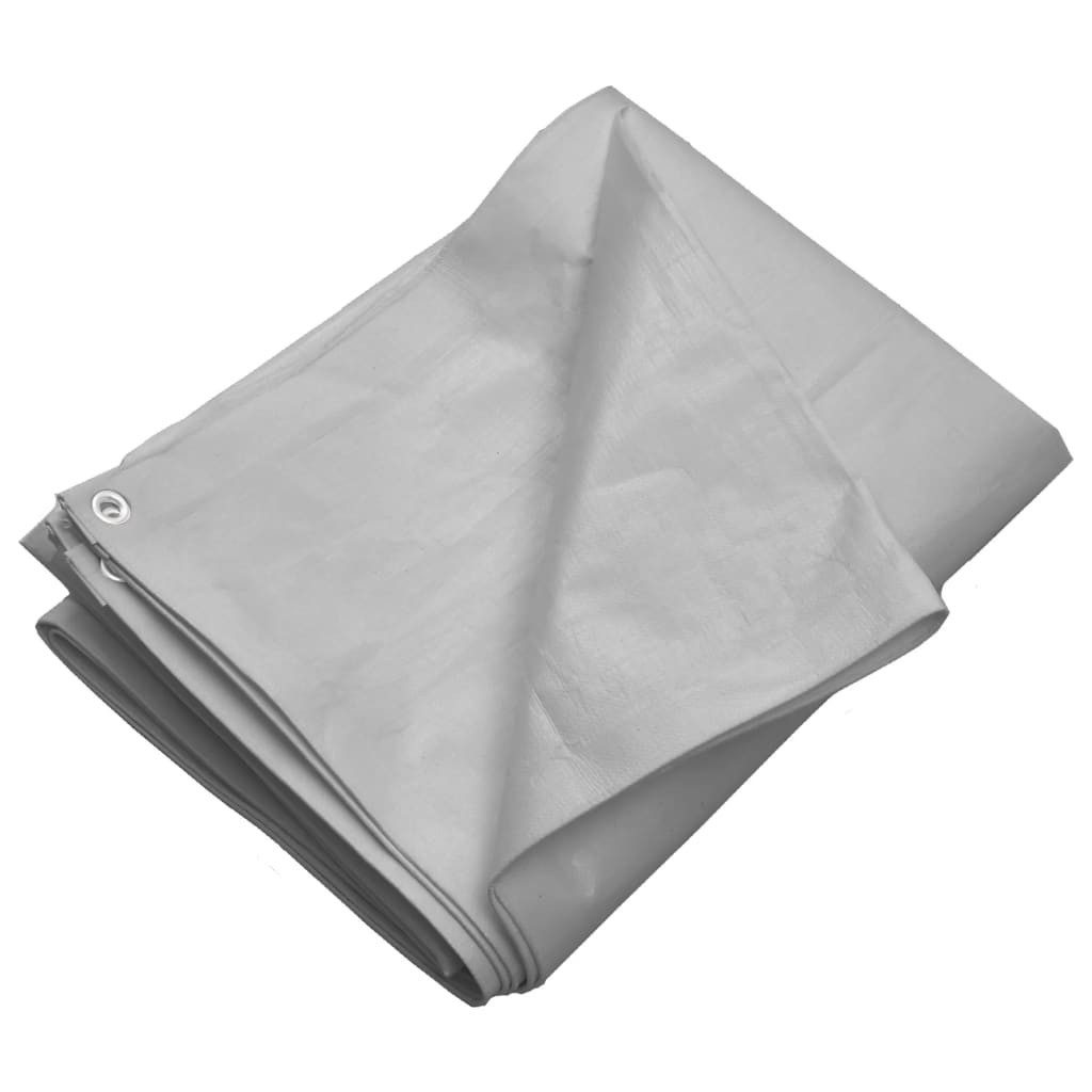 vidaXL Schutzplane Abdeckplane 260 g/m² 3x4 m Grau HDPE (1-St)