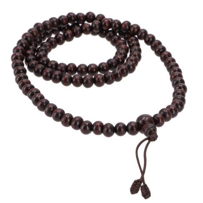 Guru-Shop Perlenkette Dunkle Holz-Mala tibetische Gebetskette ..