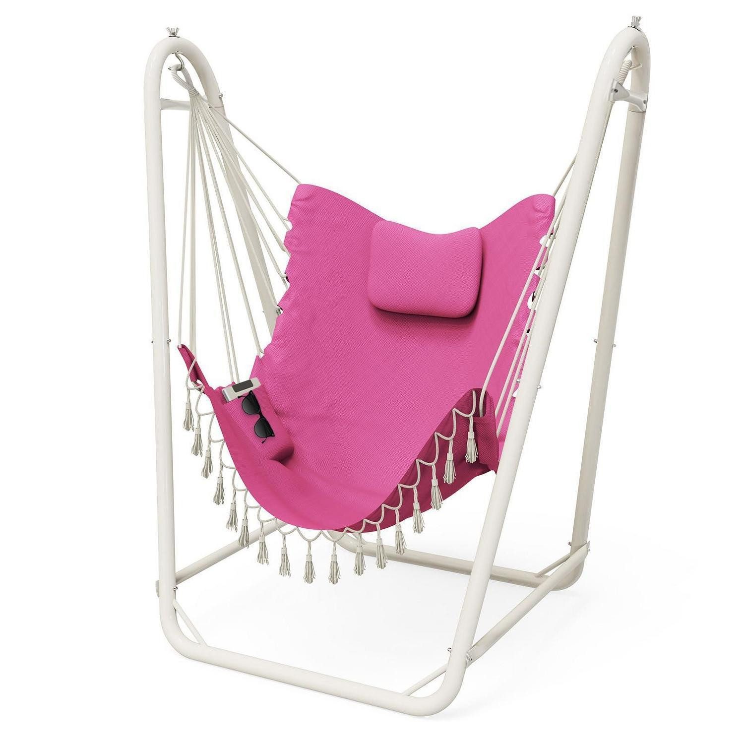 LuxusKollektion Hängesessel Hängesessel Ständer Hängemattenstuhl Schaukelstuhlständer Blasses Pink (1-St)