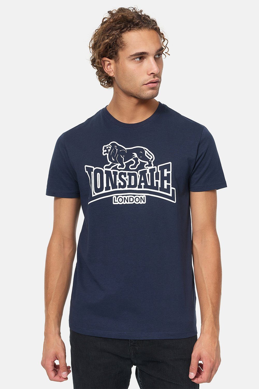 Navy/White Lonsdale T-Shirt ALLANFEARN