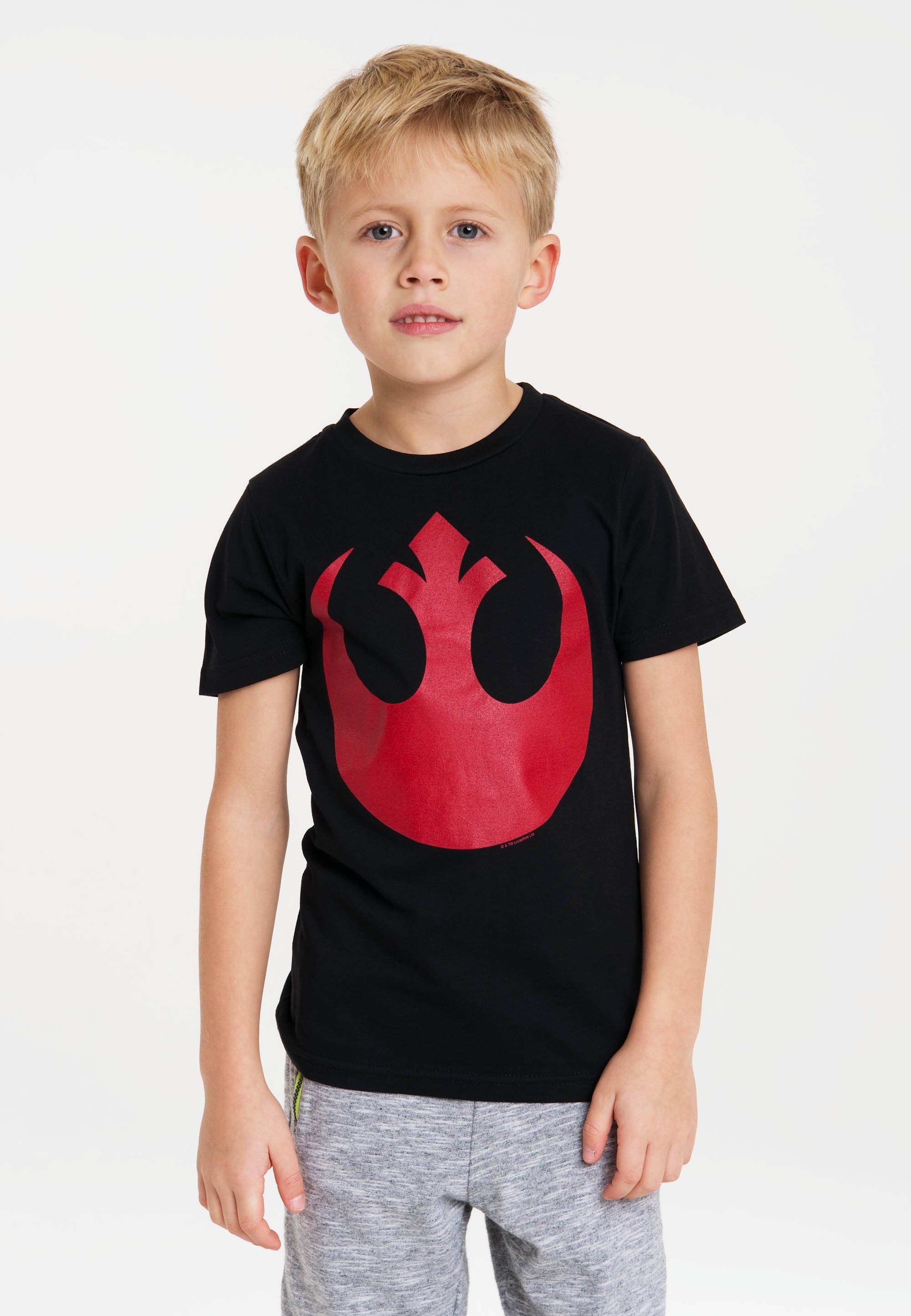 Wars mit auffälligem Rebel Alliance LOGOSHIRT T-Shirt Frontprint Star