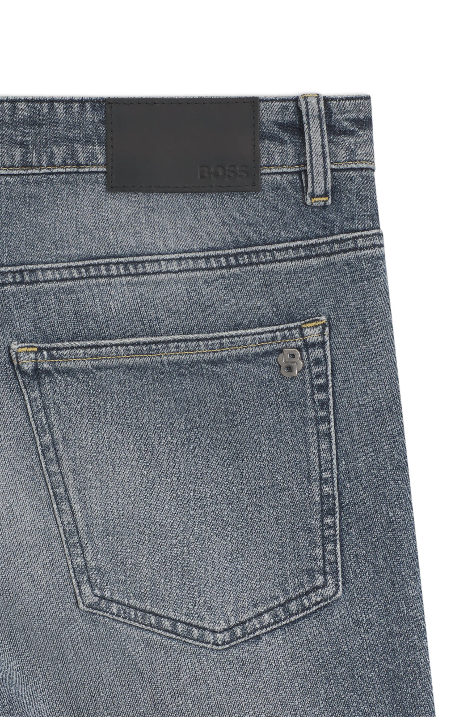 BOSS ORANGE Slim-fit-Jeans Delaware Soft-Motion-Denim Schmale Silhouette bei mittlerer Leibhöhe – Bild 5 von 5