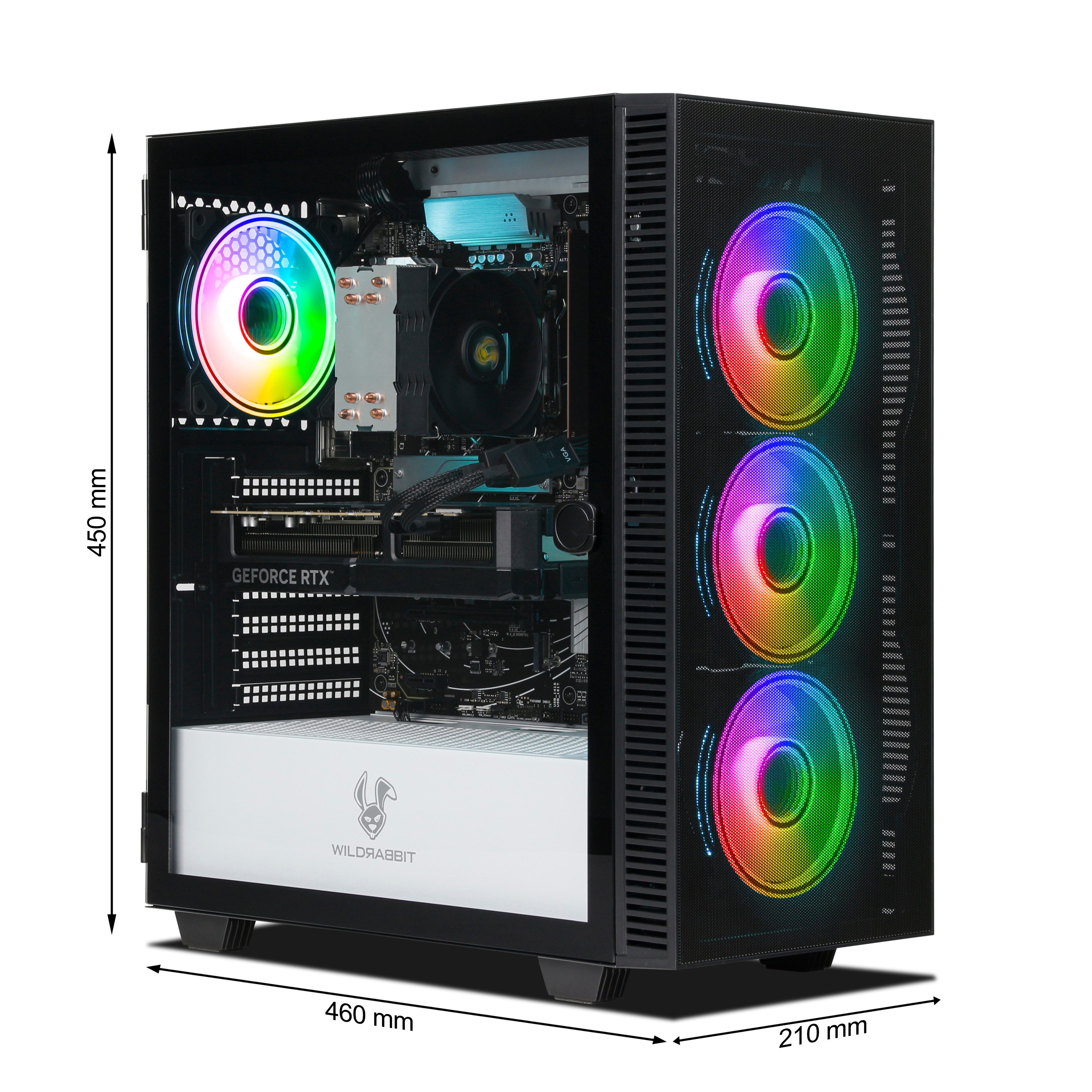 ANKERMANN-PC Wildrabbit X ASUS Aero Gaming-PC (AMD Ryzen 7 9800X3D, GeForce RTX 5070, 32 GB RAM, 1000 GB SSD, Luftkühlung)