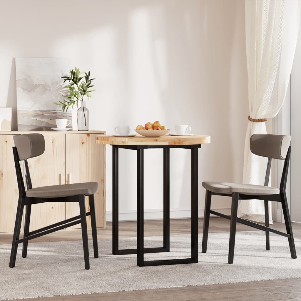 vidaXL Tischplatte Tischplatte Rund Ø70x4 cm Massivholz (1 St)