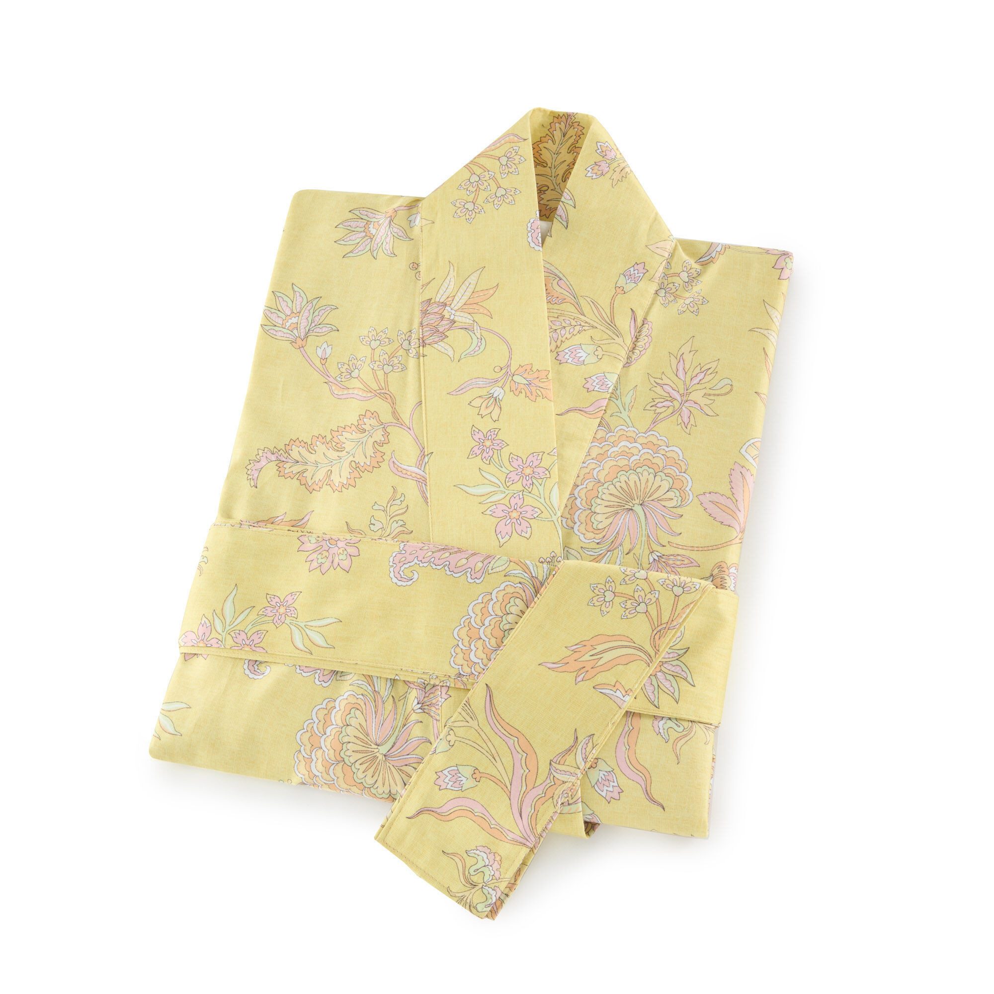 Bassetti Kimono IND ROSES, lang, Baumwolle, Gürtel, aus hochwertigem Baumwollsatin