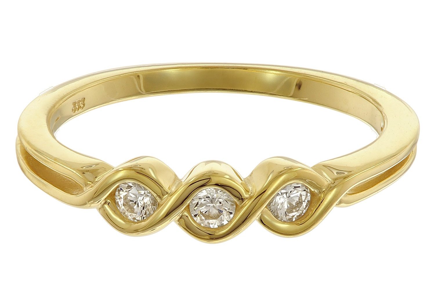 trendor Goldring Damenring Gold 333/8K Zirkonia- günstig online kaufen