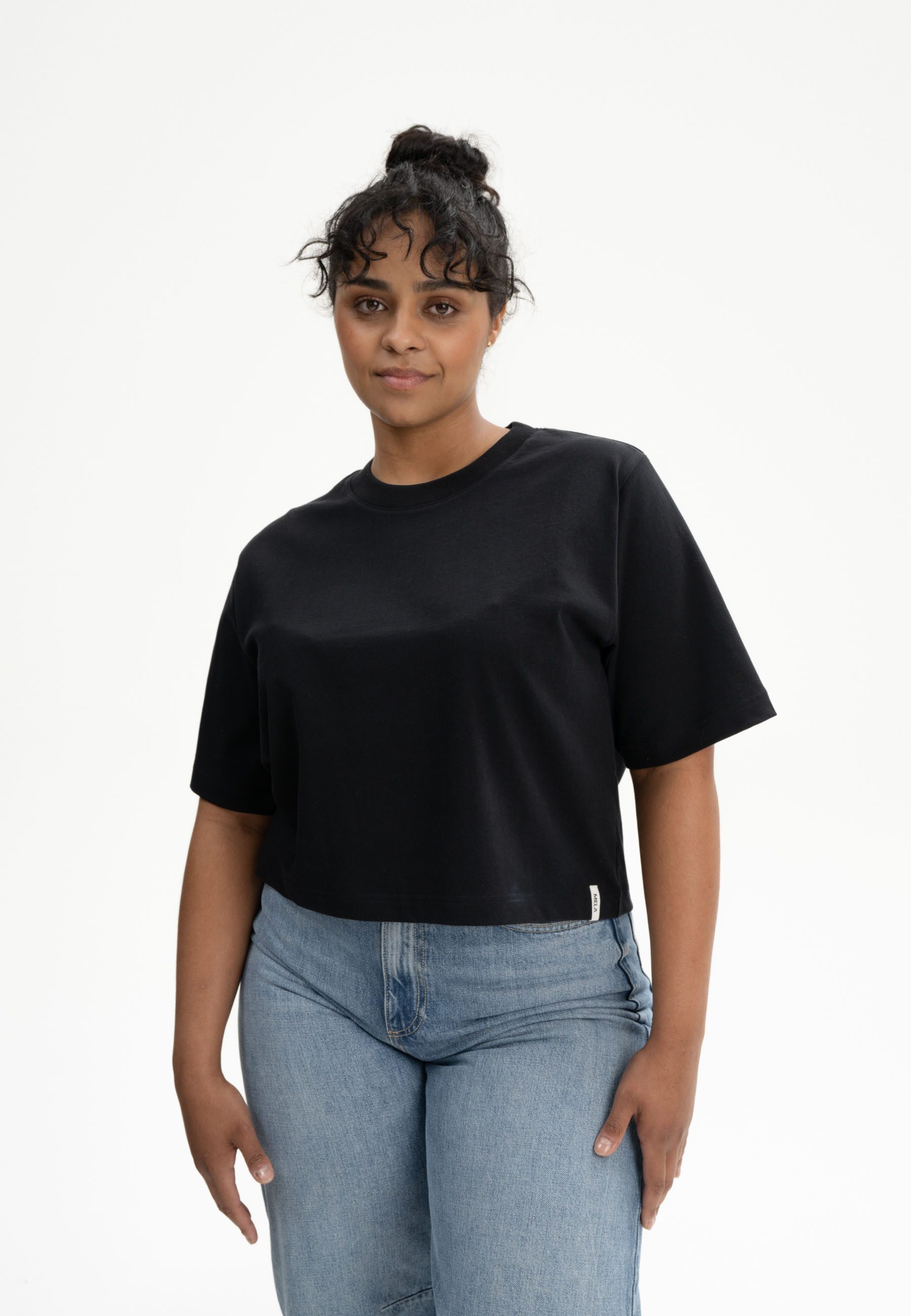 MELA Kurzarmshirt Cropped T-Shirt schwer JOSHNA günstig online kaufen