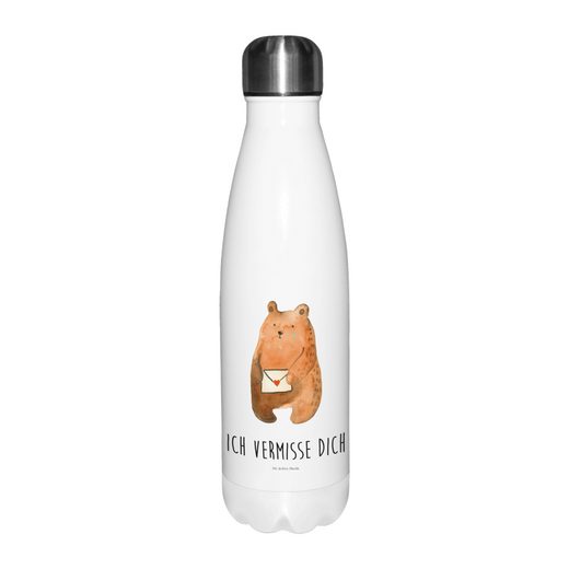 Mr. & Mrs. Panda Thermoflasche »Bär Ich vermisse dich - Weiß
