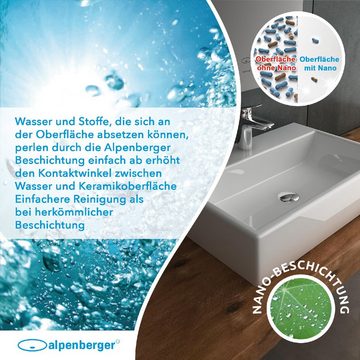 Alpenberger Waschbecken »Alpenberger Aufsatz&Hänge Waschbecken Keramik« (Set, 1-St., Handwaschbecken Badezimmer), pflegeleicht