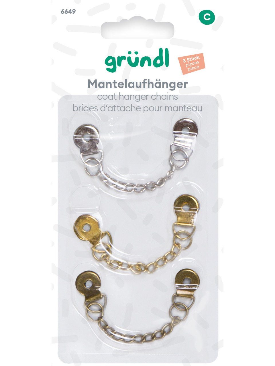Gründl Bastelnaturmaterial Gründl Mantelaufhänger 3 Stück