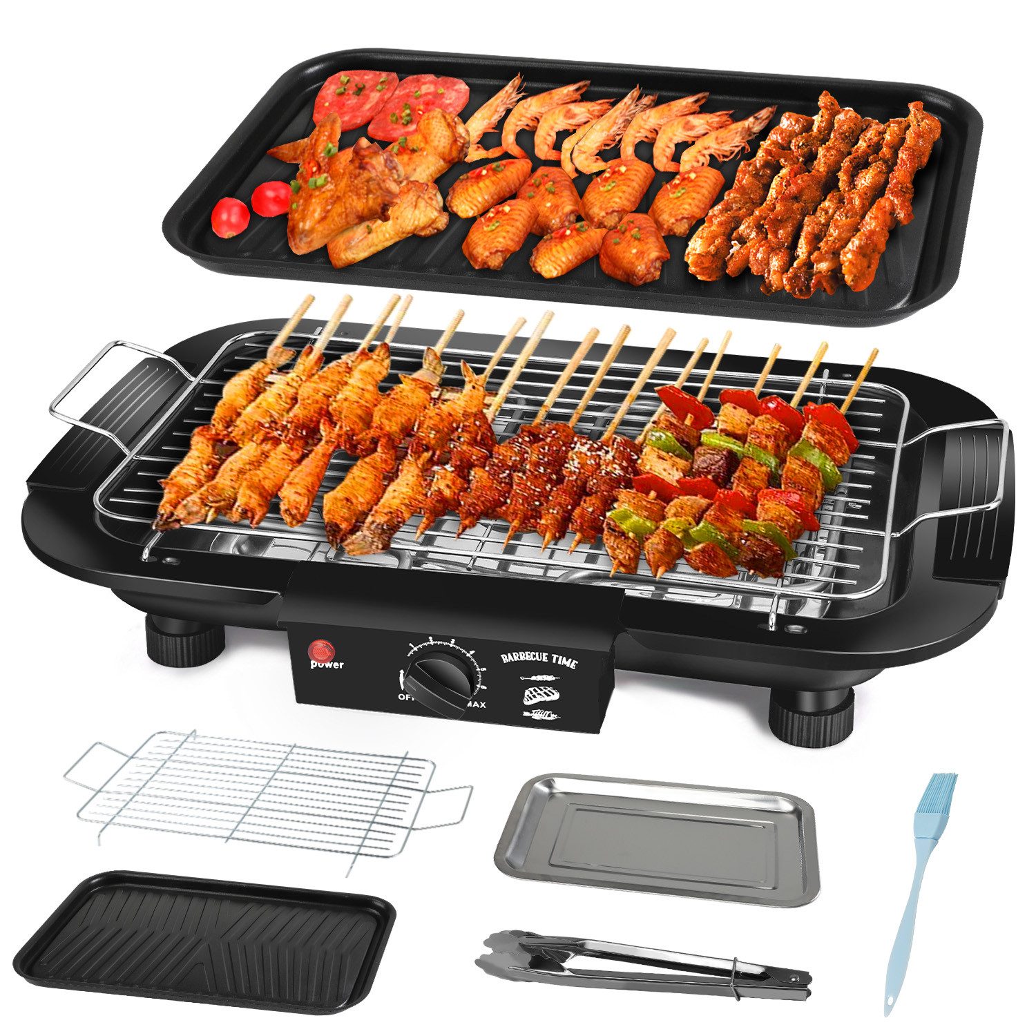 ibettertec Tischgrill Elektrischer Grill, Barbecue Elektrogrill