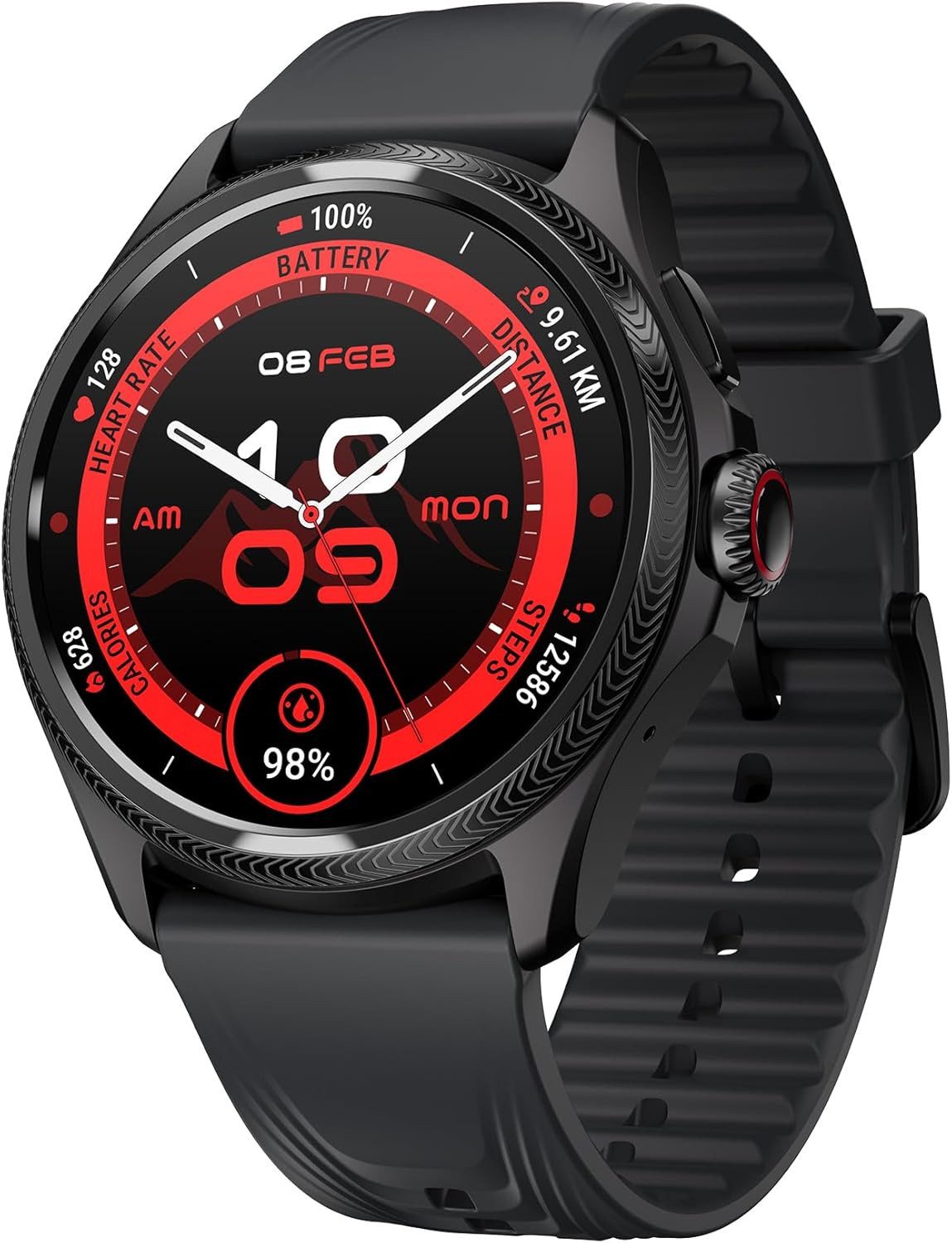 Ticwatch Smartwatch (3,6 cm, android ios), Smartwatch mit AMOLED Display GPS Fitness Tracking