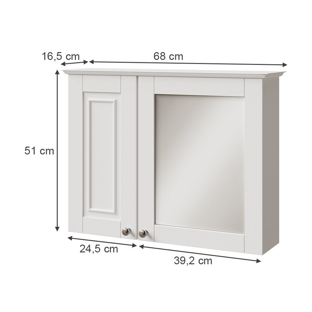 Vicco Badezimmerspiegelschrank Vanity, Weiß, 68 x günstig online kaufen