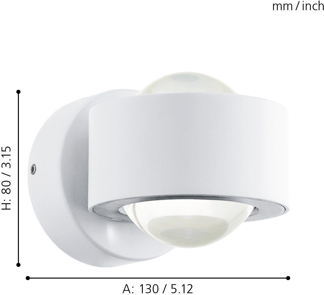 EGLO LED integriert, Warmweiß fest LED ONO2, Wandleuchte