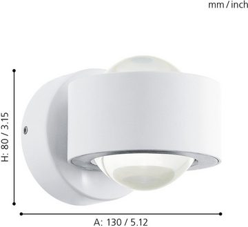 EGLO LED Wandleuchte ONO2, LED fest integriert, Warmweiß