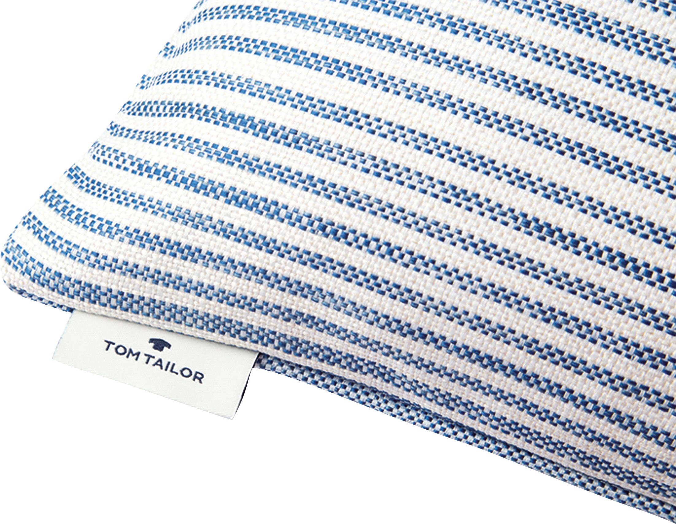 Streifendessin, modernem Fresh TOM TAILOR Stück Stripe, HOME ohne Kissenhülle 1 blau/dunkelblau/marine Dekokissen Füllung, mit