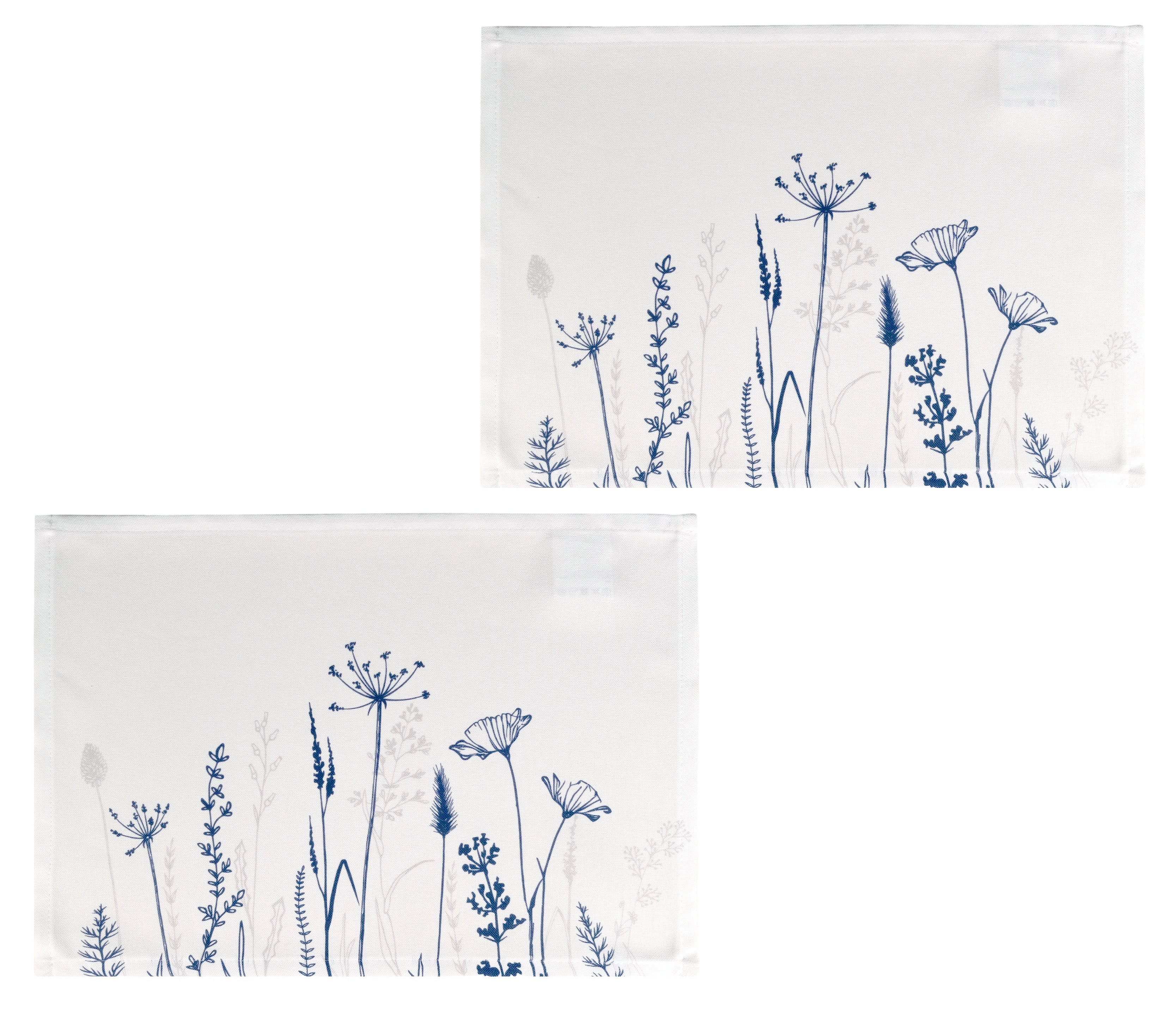 my home Platzset Nérac, (Set, 2-St), 2er Set, basic, bedruckt, pflegeleicht, Esszimmer, Wohnzimmer