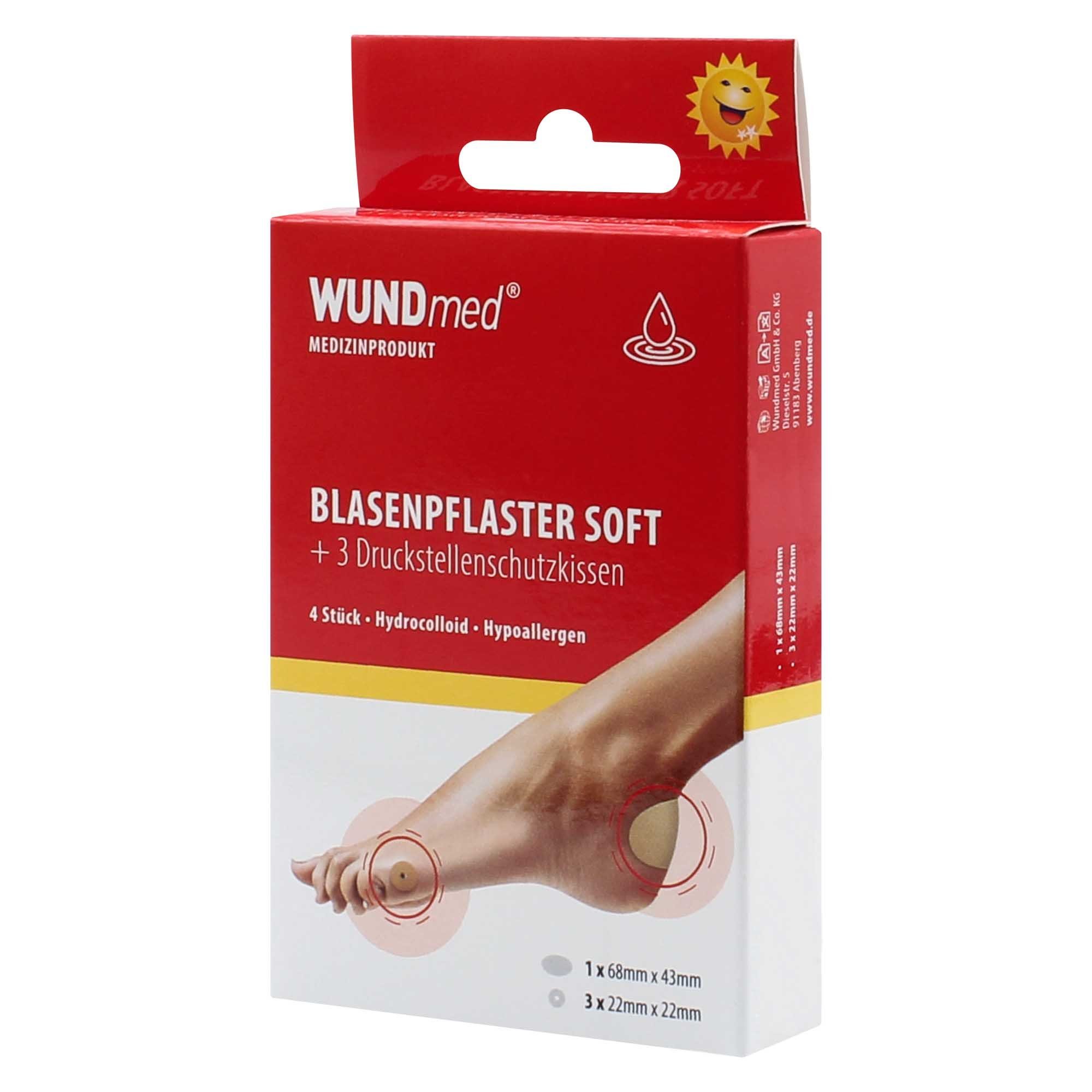 Wundmed Wundpflaster WUNDmed® Blasenpflaster + 3 Druckstellenschutzkissen Hydrocolloid