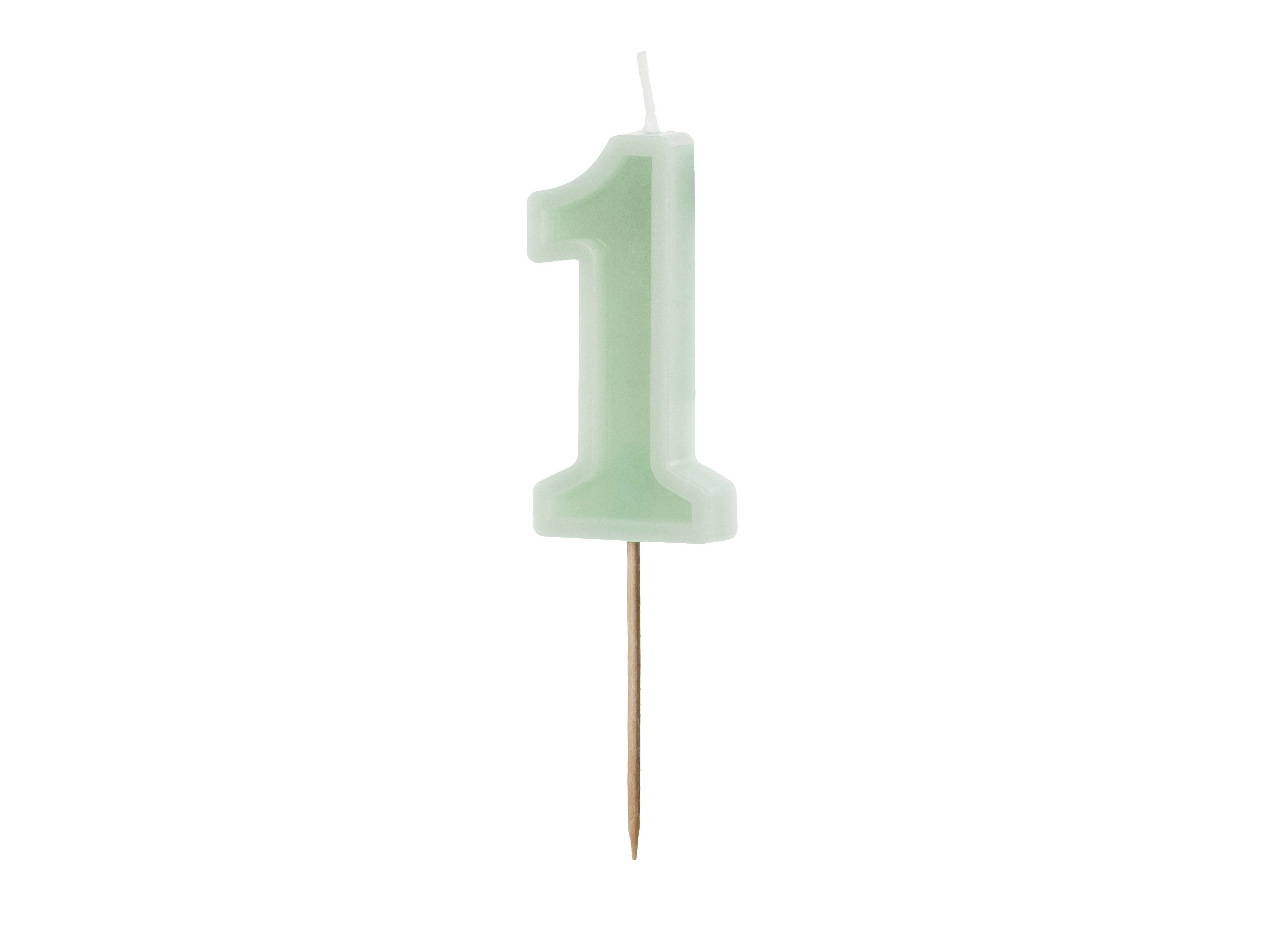partydeco Geburtstagskerze Kerzenzahl #1, 6 cm günstig online kaufen