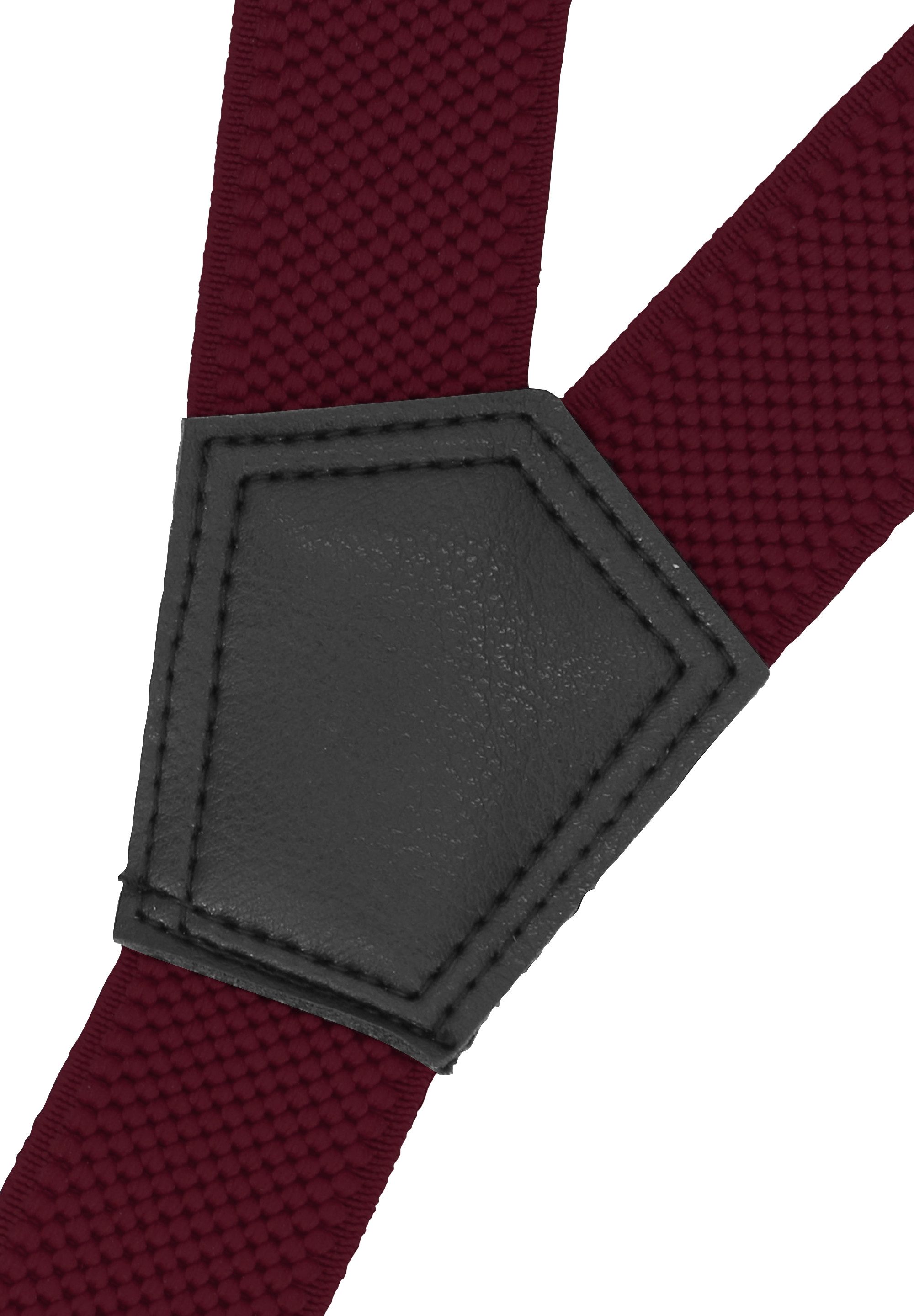 Fabio Farini Hosenträger Schmales Y-Design mit 3cm Breite verstellbar mit extra starken Clipverschluss, Bordeaux – Bild 2 von 5