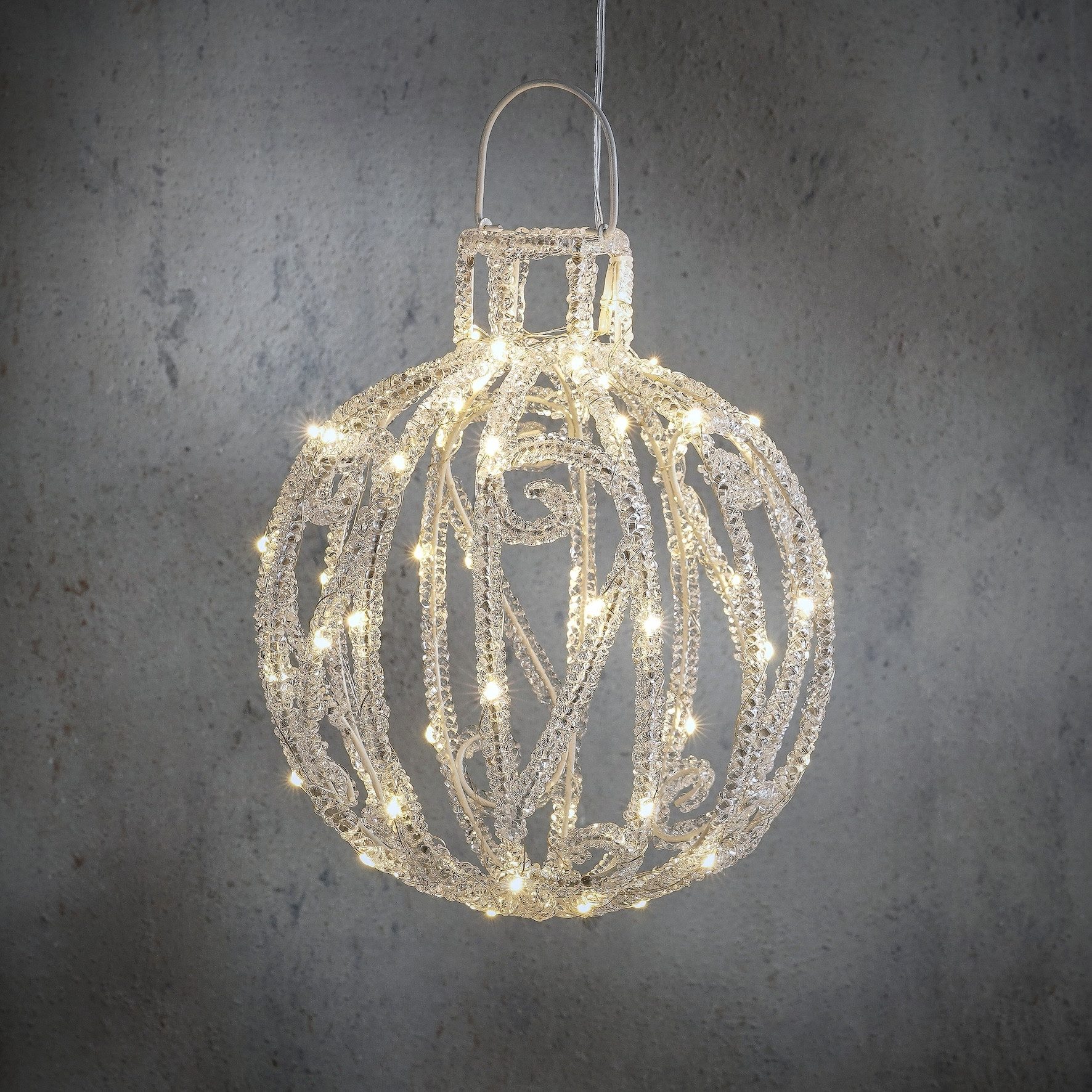 LED Kugelleuchte Acryl silber