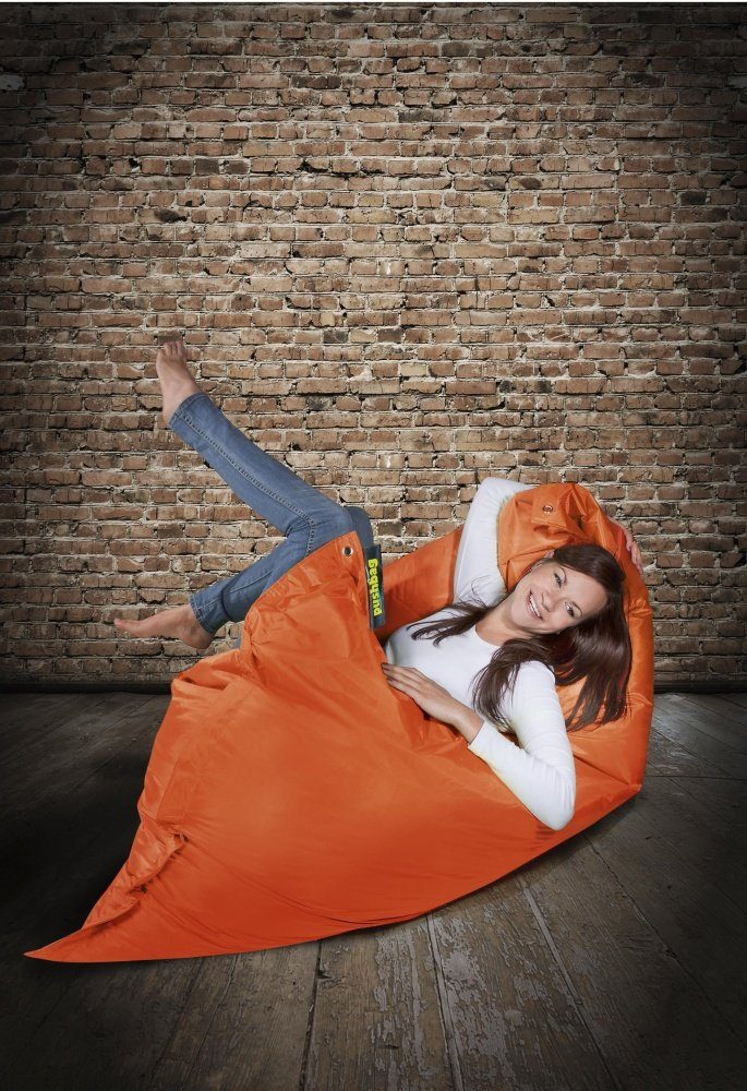 schadstofffrei Sitzsack in Germany, pflegeleicht, orange Oxford, Classic pushbag made