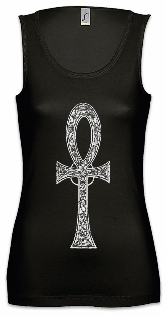 Tanktop Anch II Ärmelloses Damen T-Shirt Kreuz Henkelkreuz Lebensschleife