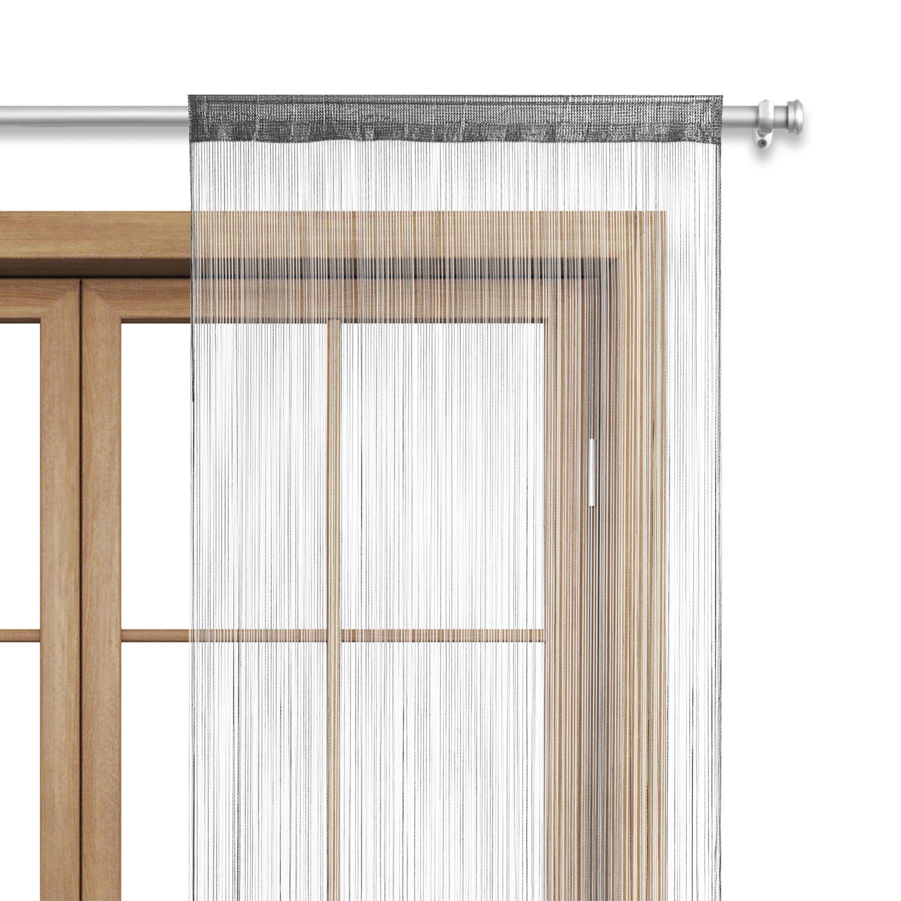 wometo Fadenvorhang One (1 St), Stangendurchzug, halbtransparent, 100% Polyester, OEKO-TEX®, Fadengardine, kürzbar, Tür- und Fensterdeko