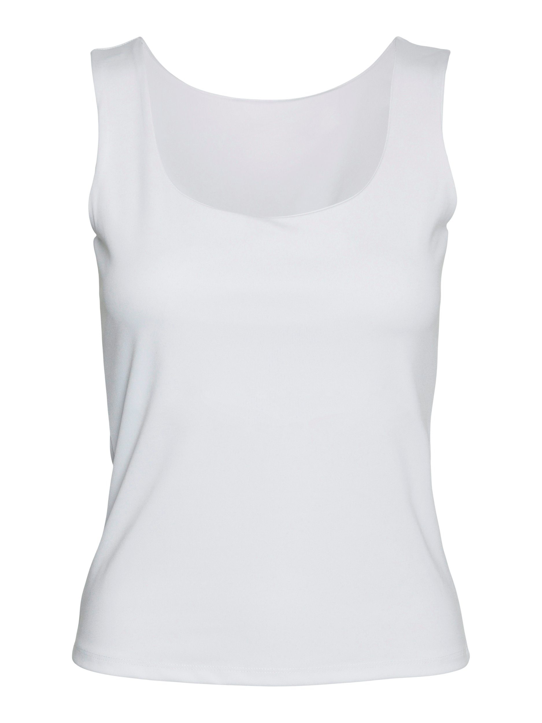 Vero Moda T-Shirt VMMILLION SL SQUARE TOP 2-WAY JRS NOOS Bright White | T-Shirts