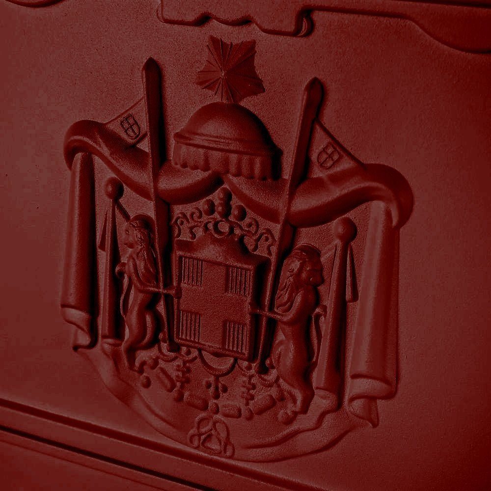 Briefkastenanlage Briefkasten Wandmontage UK Englisch Briefbox Wandbriefkasten Wandbriefkasten Retro Vintage Schlüssel Antik (Stück), 2 Nostalgie Postkasten Melko Post Rot Letterbox Mailbox inkl.