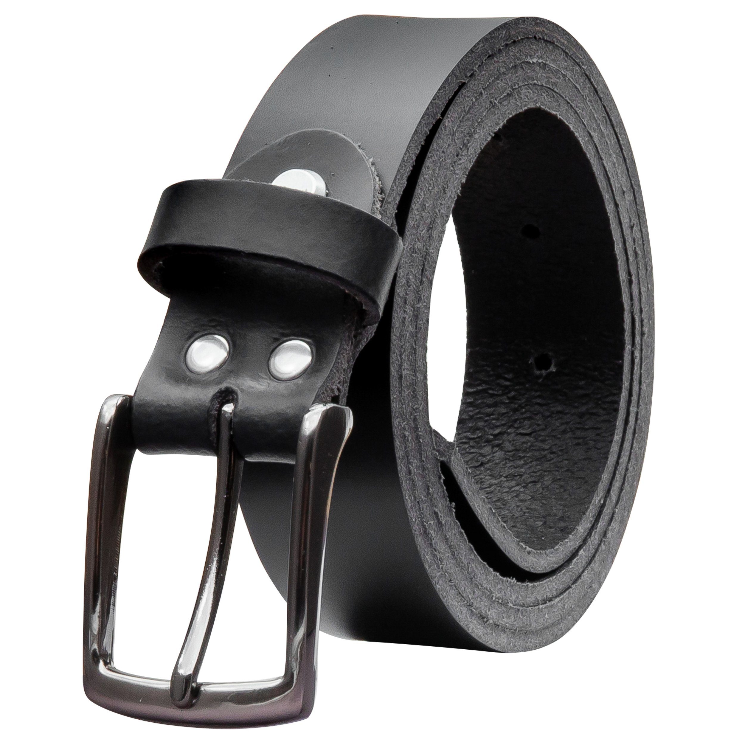 Ledergürtel OM310-PL-Schwarz