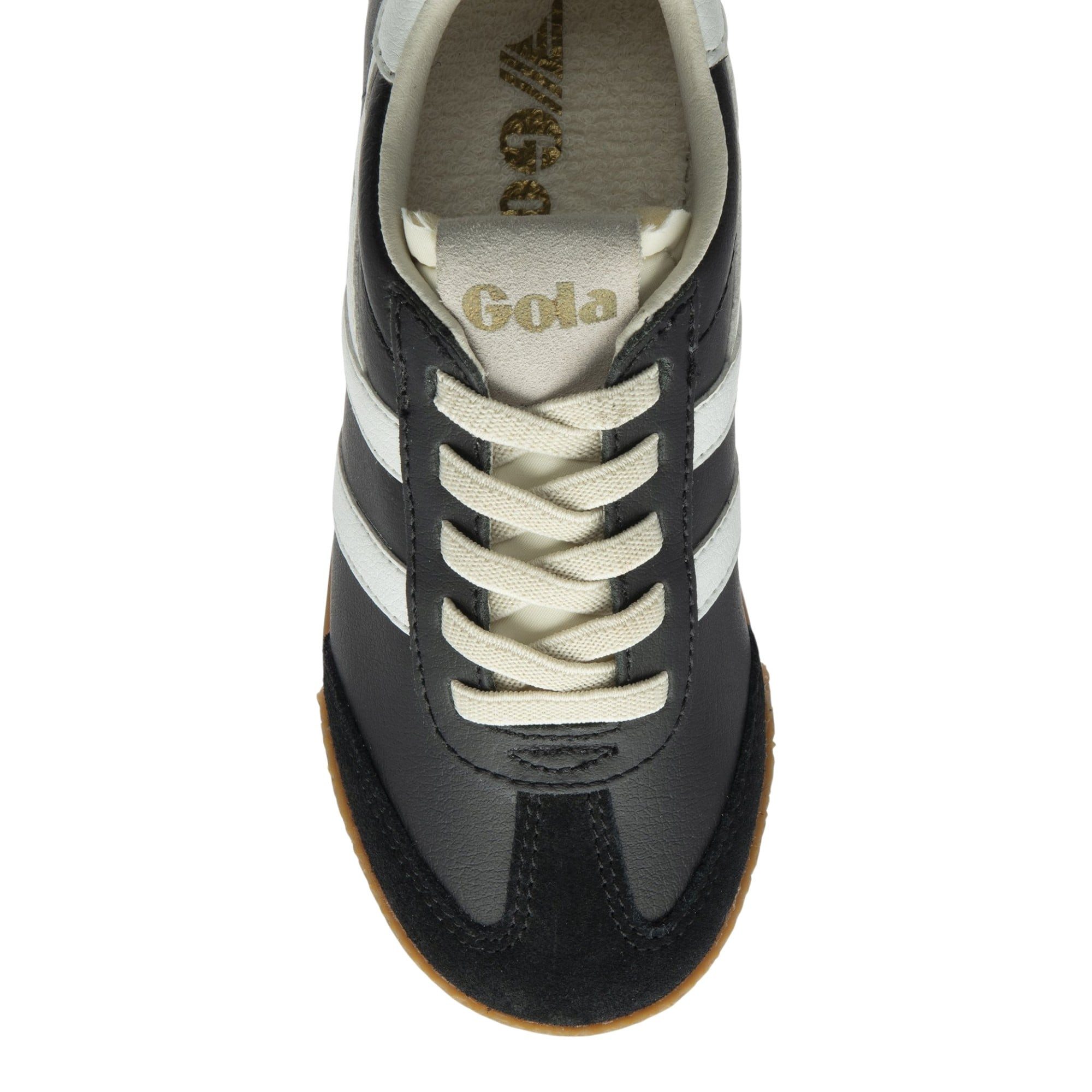 Gola Elan 2026 (Wildleder, Schnürverschluss) schwarz/weiss Kinder Sneaker