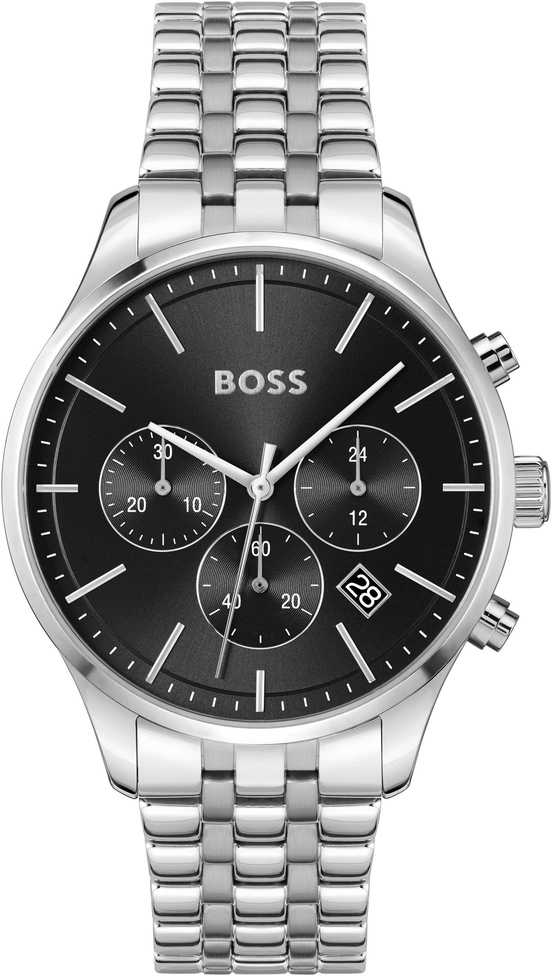 BOSS Chronograph AVERY, Quarzuhr, Herrenuhr, Armbanduhr, Stoppfunktion, Datum