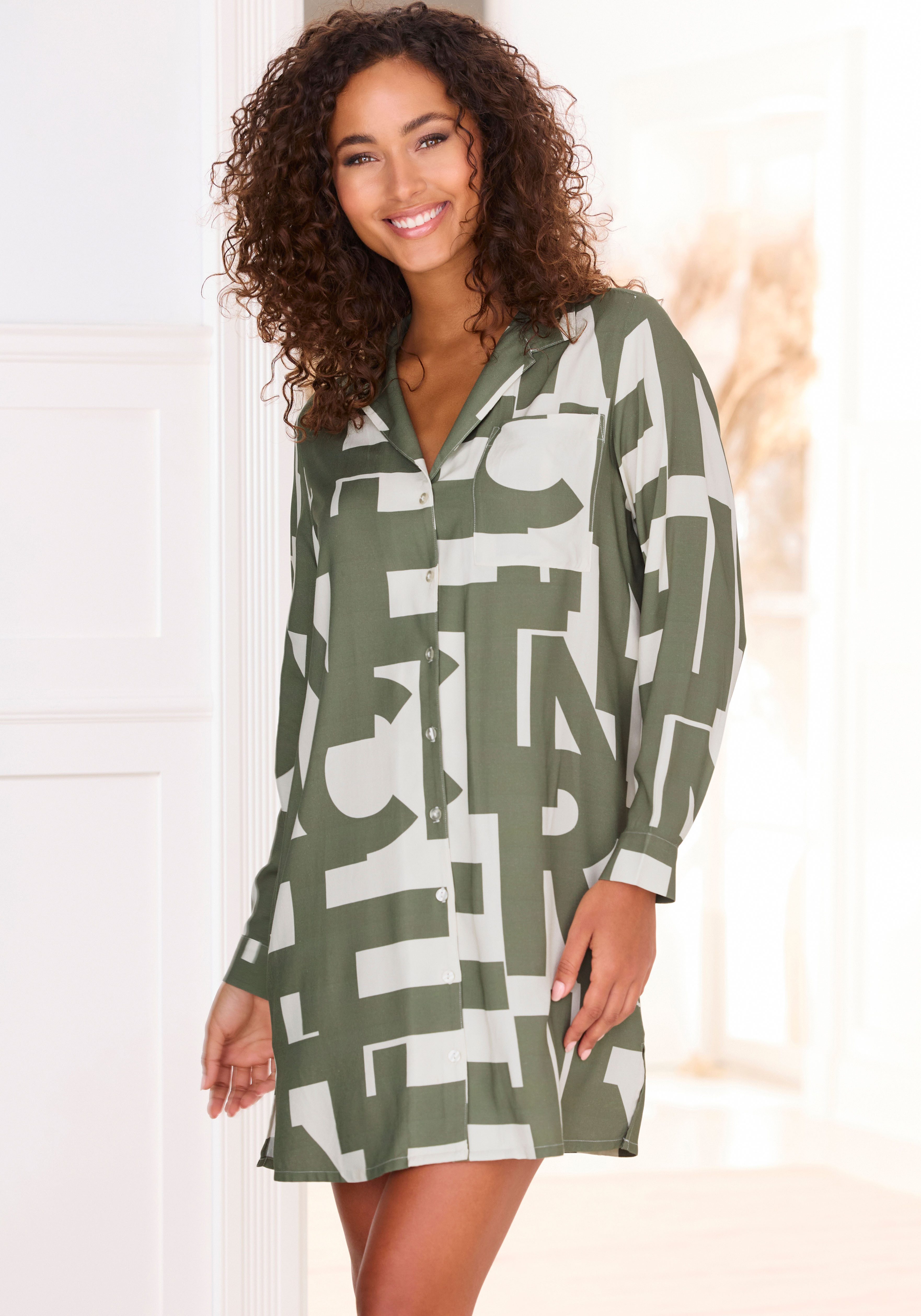 French Connection Nachthemd mit grafischem Muster günstig online kaufen