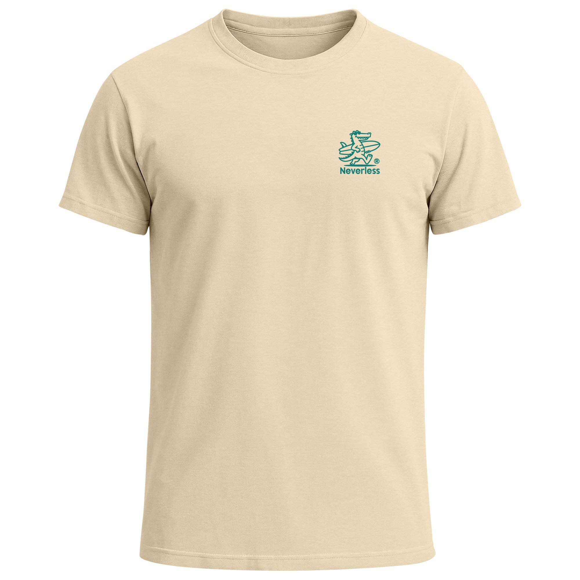 Print-Shirt Herren T-Shirt Aufschrift Palm Locos Lustiges Surfshirt Alligator