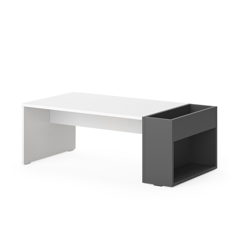 Vicco Couchtisch Chris, Weiß/Anthrazit, 95 x 49.4 cm günstig online kaufen