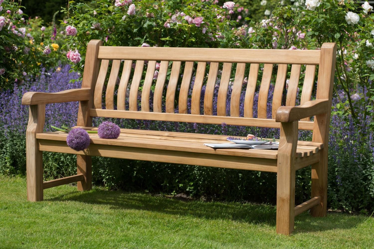 deVries Gartenbank Teakholz Park Bank - 165 cm