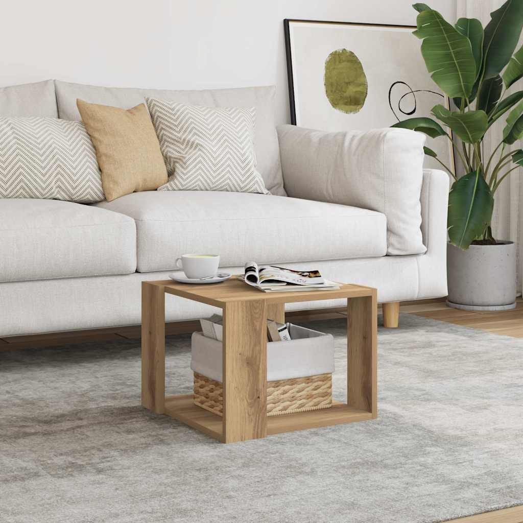 vidaXL Couchtisch Couchtisch Artisan-Eiche 40x40x30 cm Holzwerkstoff (1-St) – Bild 2 von 5