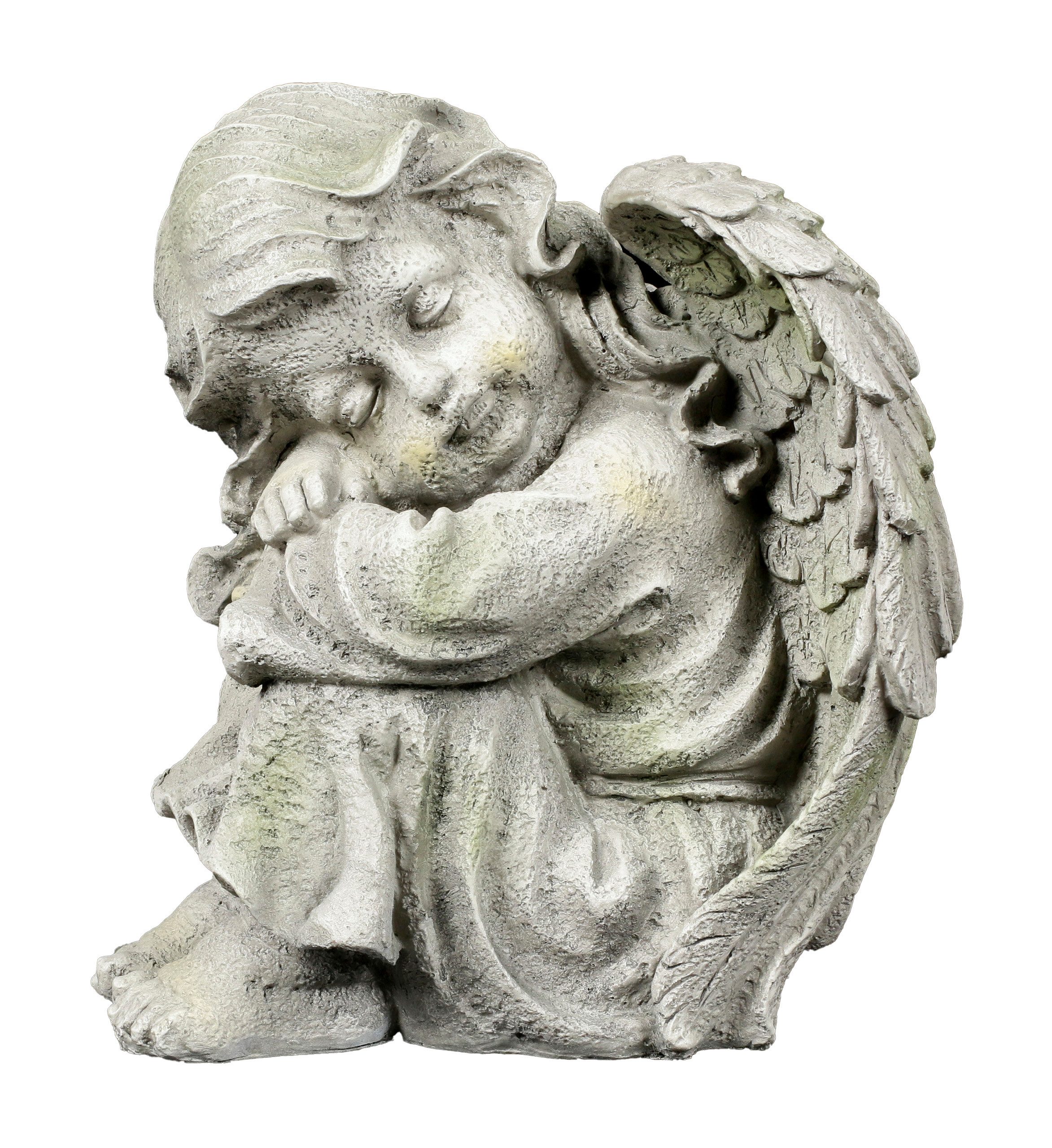 Figuren Shop GmbH Gartenfigur Engel Gartenfigur - Kind schlafend links - klein - Fantasy Dekofigur