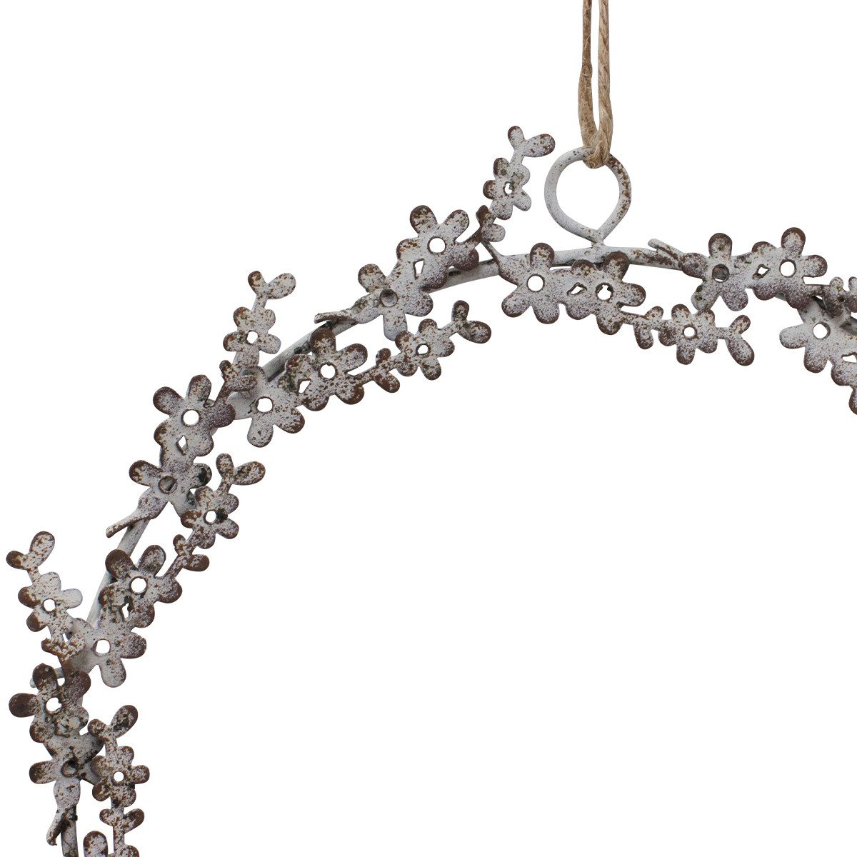 Florists Products Hängedekoration Romantischer Deko-Kranz aus Metall für Tür und Fenster