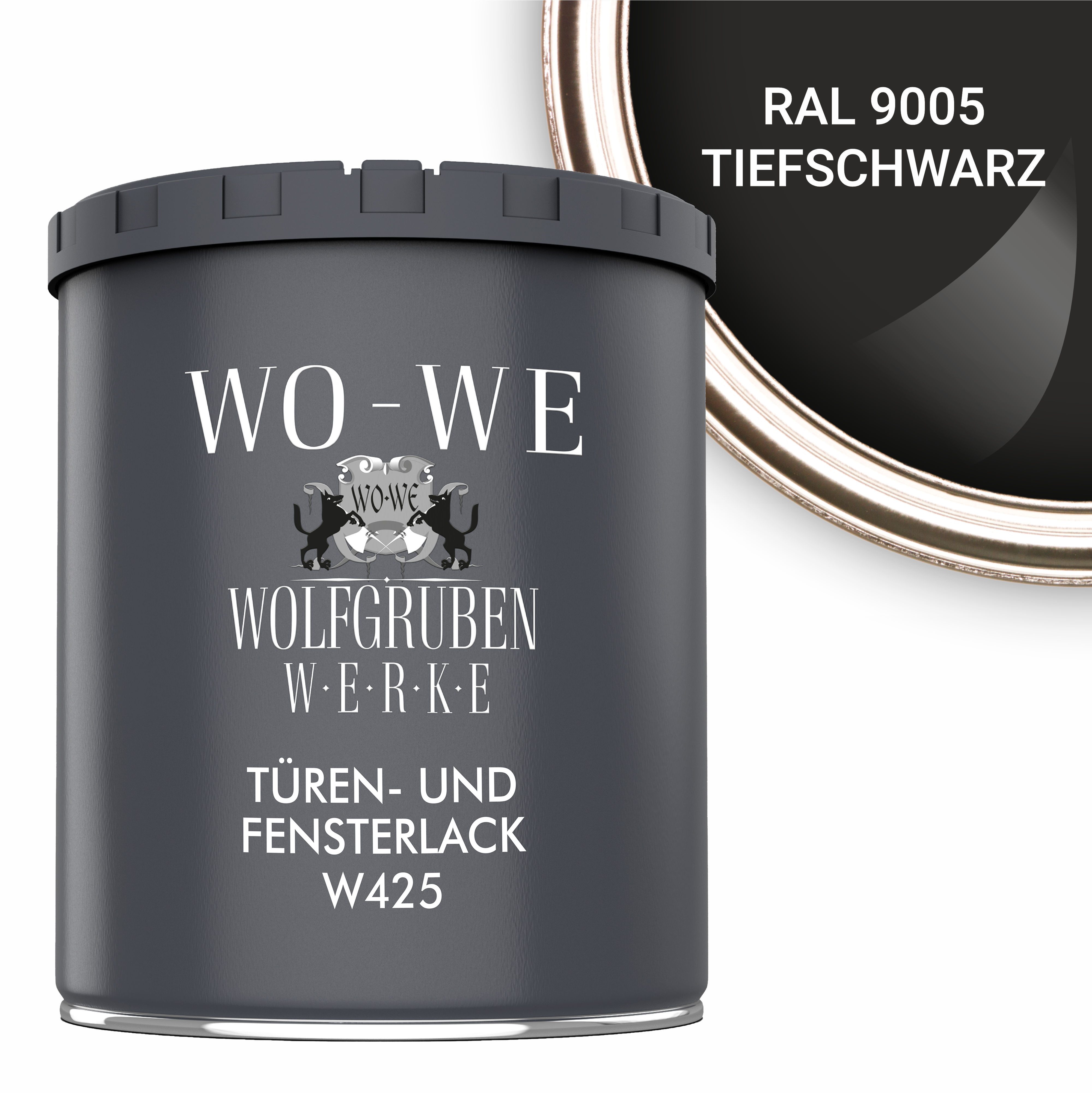 WO-WE Tür- und Fensterlack Türen und Fensterlack 3in1 Türenlack Klarlack Holzfenster Farbe Metall