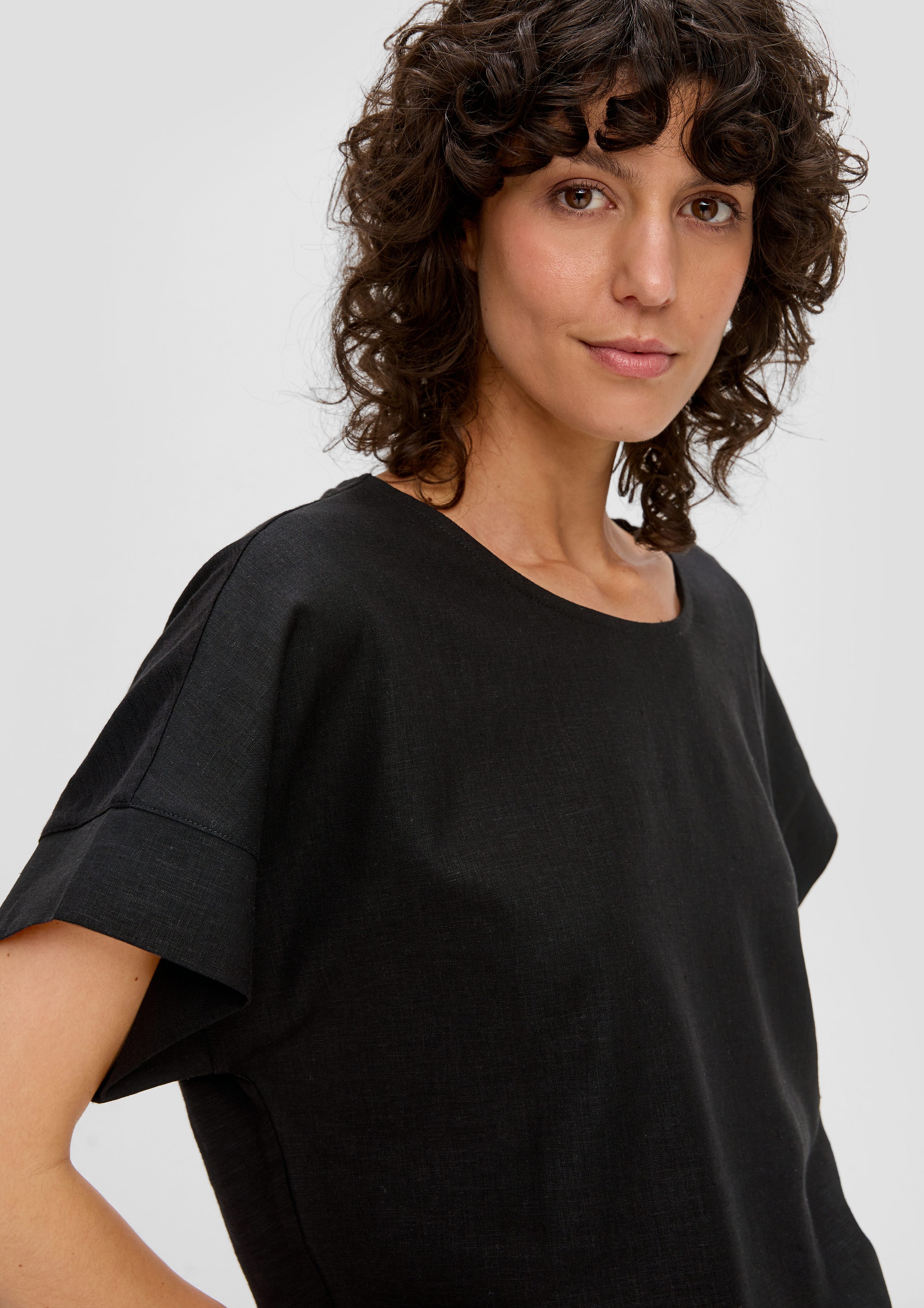 s.Oliver Kurzarmshirt Fabricmix-T-Shirt im Relaxed Fit günstig online kaufen